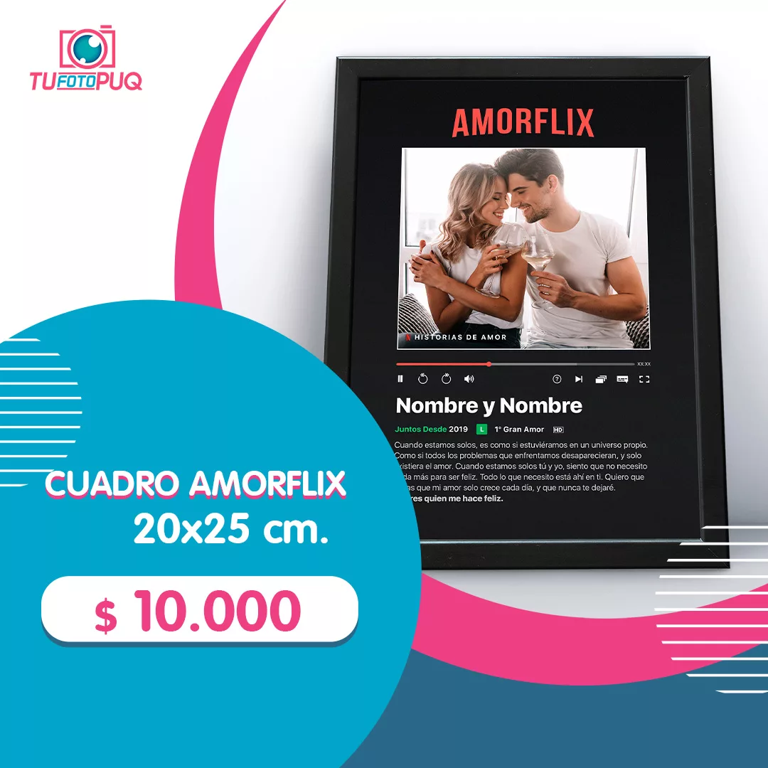 Cuadro AmorFlix 20×25 cm. en Punta Arenas