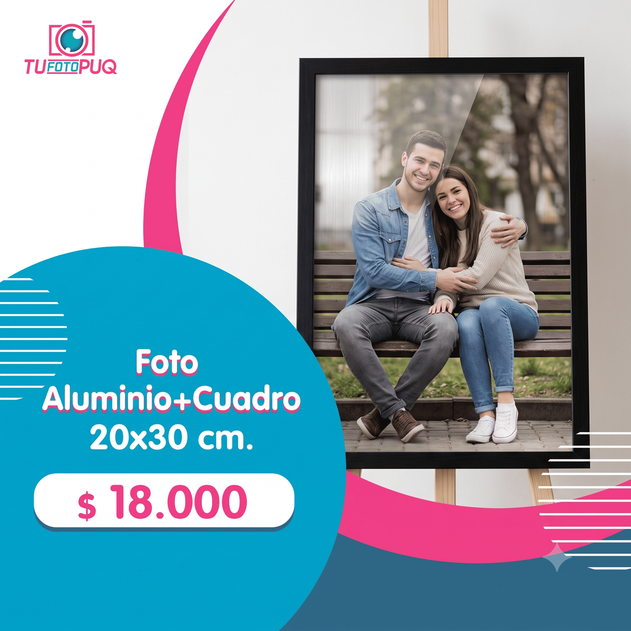 Foto Aluminio + Cuadro A4