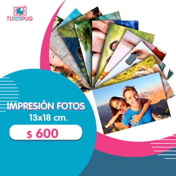 Impresión Fotos Tamaño 13x18 cm.