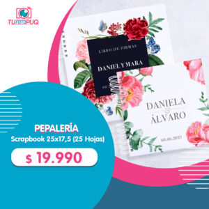 ScrapBook Tapa Dura de 25 x 18 cm.