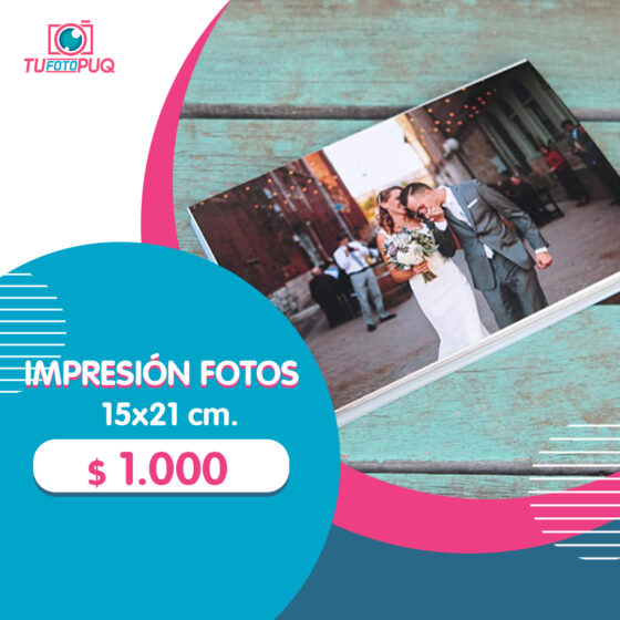 Impresión Fotos Tamaño 15x21 cm.