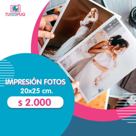 Impresión Fotos Tamaño 20x25 cm.