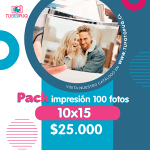 Pack 100 Fotos 10x15 cm.