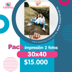 Pack 2 Fotos 30x40 cm.
