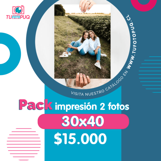 Pack 2 Fotos 30x40 cm.