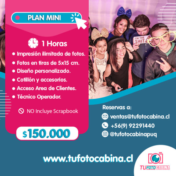 Cabina Fotográfica 1 Hora