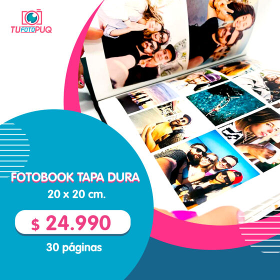 FotoBook Tapa Dura Lino 20x21 cm.